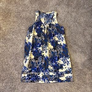 Blue and Yellow Sleeveless Dress